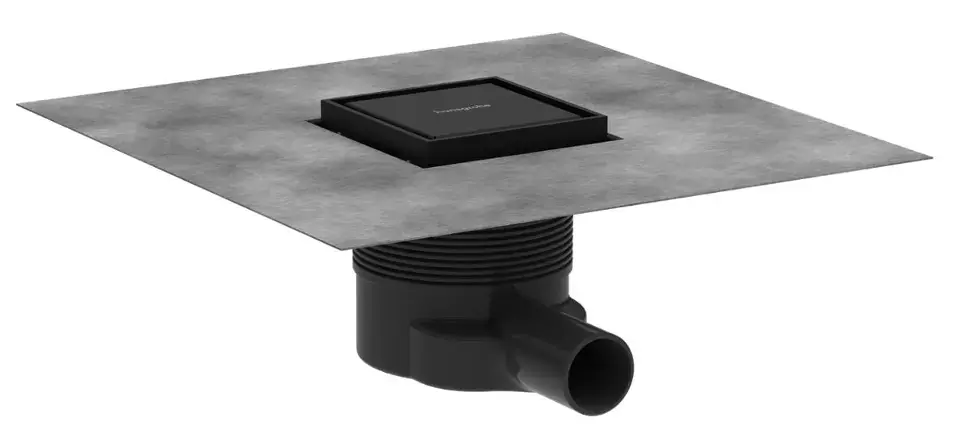 Hansgrohe RainDrain Brilliance - Padlólefolyó, 10x10 cm, matt fekete 56250670 Outlet