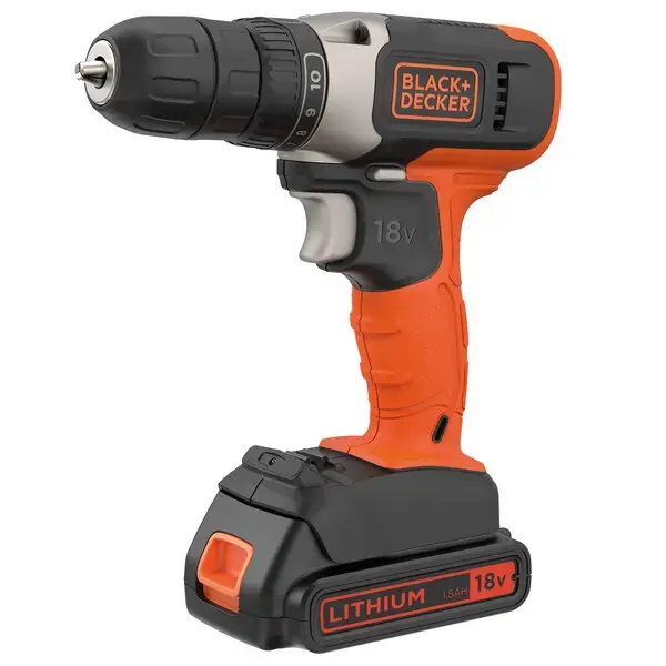 Akciós ár BLACK+DECKER - 18V AKU fúrógép, 2x 1,5 Ah akku BCD001C2-QW