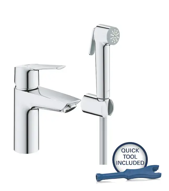Népszerű Grohe QuickFix Start - Mosdócsaptelep bidé zuhannyal, króm 23123003